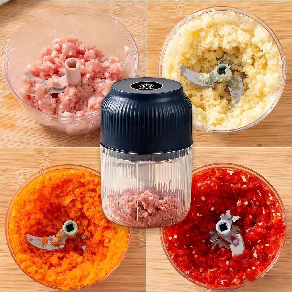 Electric Food Processor and Mini USB Rechargeable Vegetable Chopper for Onions, Ginger, Fruits, Nuts, and Herbs