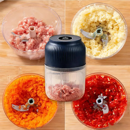 Electric Food Processor and Mini USB Rechargeable Vegetable Chopper for Onions, Ginger, Fruits, Nuts, and Herbs