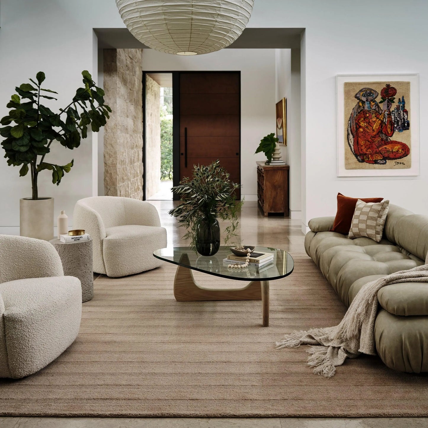 Vestry Striped Wool Area Rug