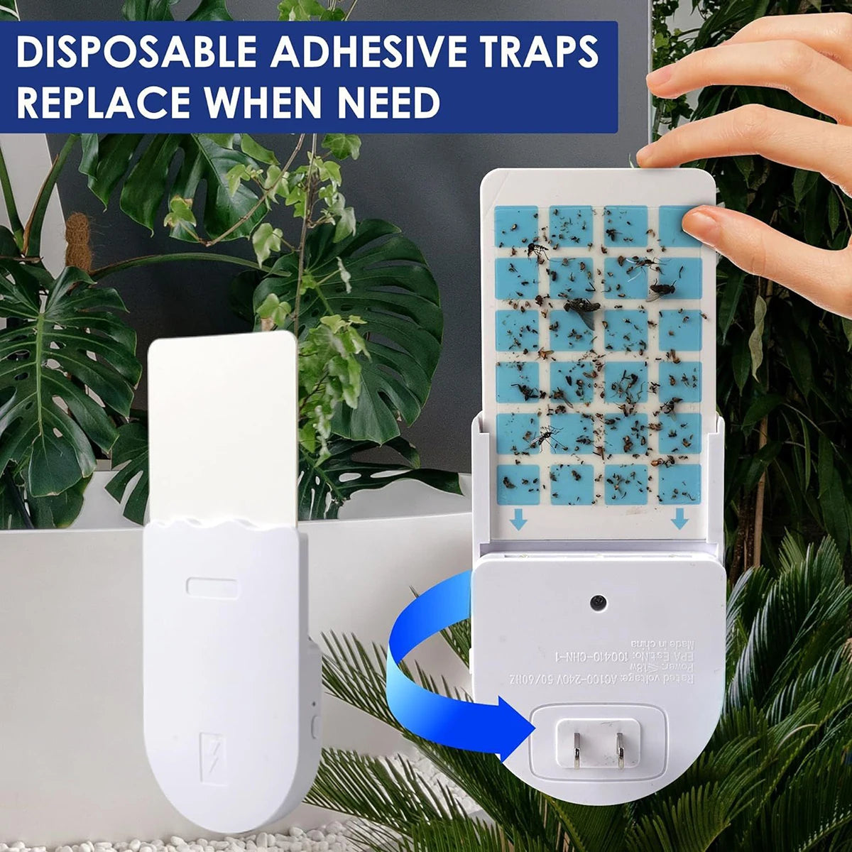 Adhesive Board Mosquito Killer Lamp, Indoor Non-Toxic Adhesive Trap, Multifunctional Flying Insect Trap with Small Night Light