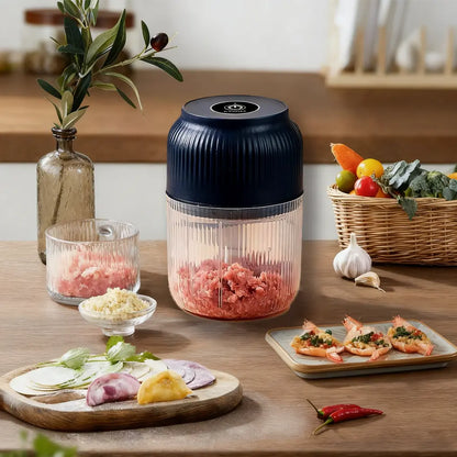 Electric Food Processor and Mini USB Rechargeable Vegetable Chopper for Onions, Ginger, Fruits, Nuts, and Herbs