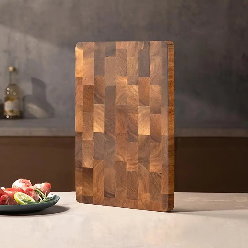 Premium Wooden Cutting Board for Food Preparation and Serving - Versatile Butcher Block for Meat, Cheese, Fruits, and Vegetables