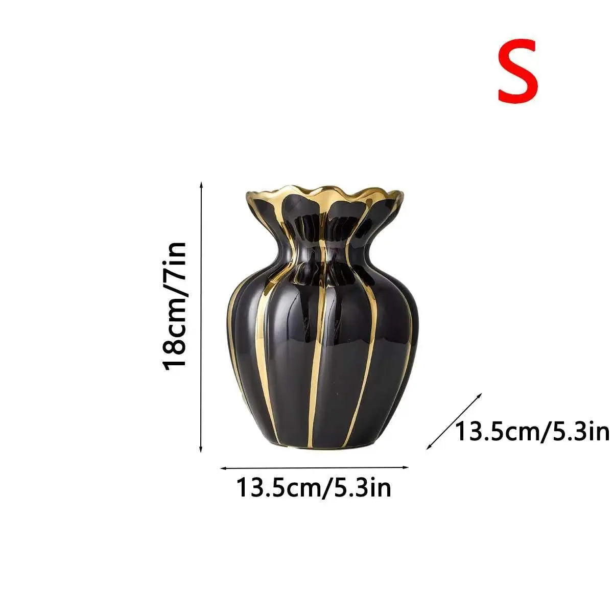 Elegant Creative Luxury Glossy Ceramic Vase, Ceramic Flower Vase, Decorative Bottle for Home Decoration, Desktop Arrangement, Floral Water Container