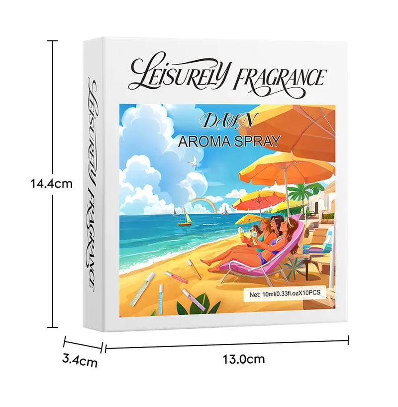 [DWN Lab] 10-Piece Brazilian Fresh Perfume Spray Set - Vanilla Caramel Amber Summer Gift for Women, Long-Lasting Formula