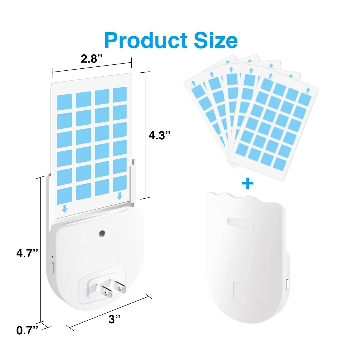 Adhesive Board Mosquito Killer Lamp, Indoor Non-Toxic Adhesive Trap, Multifunctional Flying Insect Trap with Small Night Light
