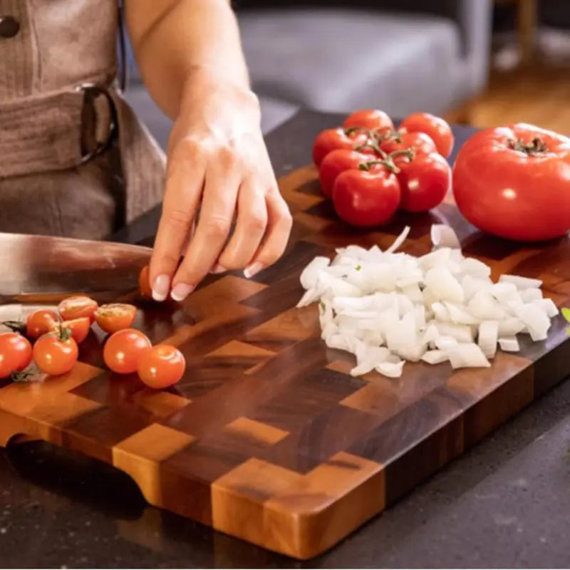 Premium Wooden Cutting Board for Food Preparation and Serving - Versatile Butcher Block for Meat, Cheese, Fruits, and Vegetables