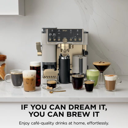 Ninja Luxe Café Pro Limited Edition Espresso Machine in Stone and Gold - Model ES701
