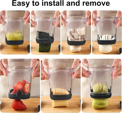 Professional Strawberry and Fruit Slicer with Pusher Plate, Detachable Design, Easy to Clean, Efficient Kitchen Tool, Black