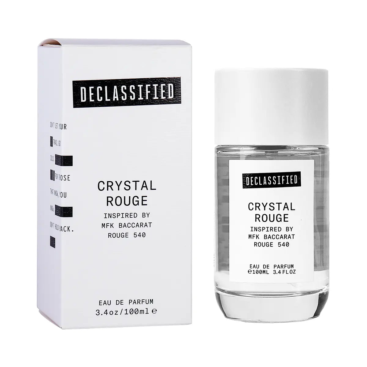 Declassified Crystal Rouge 100Ml Unisex Eau De Parfum - Long-Lasting Amber Woody Scent with Saffron Plum & Amber Notes