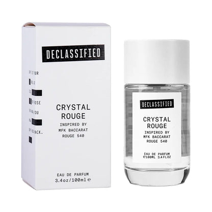 Declassified Crystal Rouge 100Ml Unisex Eau De Parfum - Long-Lasting Amber Woody Scent with Saffron Plum & Amber Notes