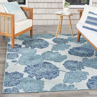 Nourison Garden Oasis Floral Flatweave Indoor Outdoor Rug