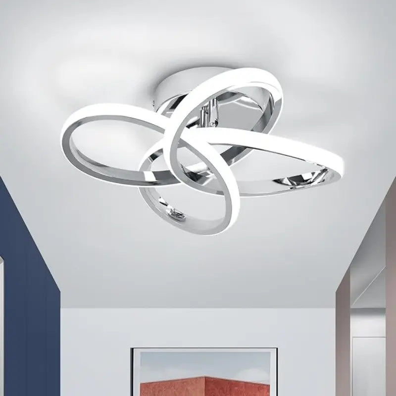 Modern LED Ceiling Light, 35Cm Spiral Embedded Fixture, Adjustable 3000K-6000K, Ideal for Bedroom, Living Room, Hallway