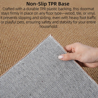 3-Piece Set Kitchen Mat, Premium Woven Carpet, Thickened 0.23In, Anti-Slip TPR Bottom, Long Quick-Dry Absorbent Foot Mat, Minimalist Home Decor, Suitable For: Kitchen, Bedroom, Living Room, Bathroom Entrance, under Sink, Guesthouse, Hotel, Etc.