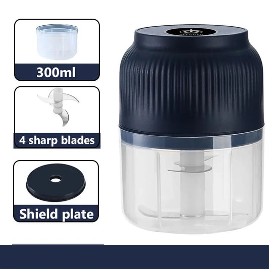 Electric Food Processor and Mini USB Rechargeable Vegetable Chopper for Onions, Ginger, Fruits, Nuts, and Herbs