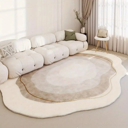 Irregular Shaped Living Room Rug, 1 Count Non-Slip Soft Floor Mat, Decorative Carpet for Home Living Room Bedroom, Room Decor, Home Decor, Unique Rugs, Modern Indoor Rug