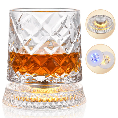 Luxury 360° Spinning Crystal Whiskey Glass – Elegant Stress Relief Barware Gift for Whiskey and Wine Enthusiasts