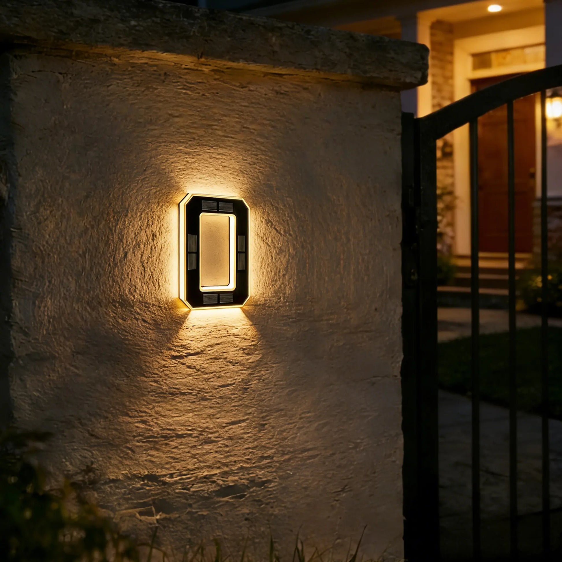 ISUNMEA 9 Inch Solar Lighted House Numbers for Outside, Light up Waterproof LED Address Numbers Signs for Houses, Large Personalized Illuminated Exterior Modern House Numbers Light