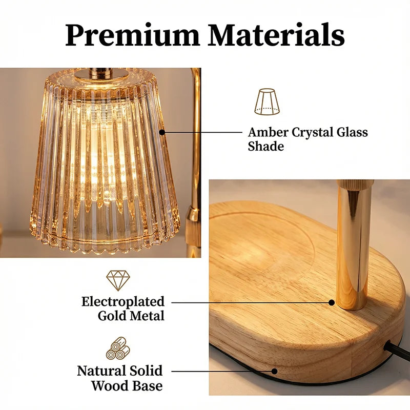 Transform Your Space with the 50W Dimmable Candle Warmer Lamp - Perfect for Cozy Bedrooms and Holiday Decor!