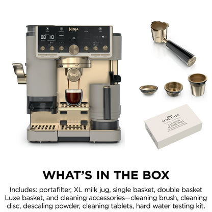 Ninja Luxe Café Pro Limited Edition Espresso Machine in Stone and Gold - Model ES701