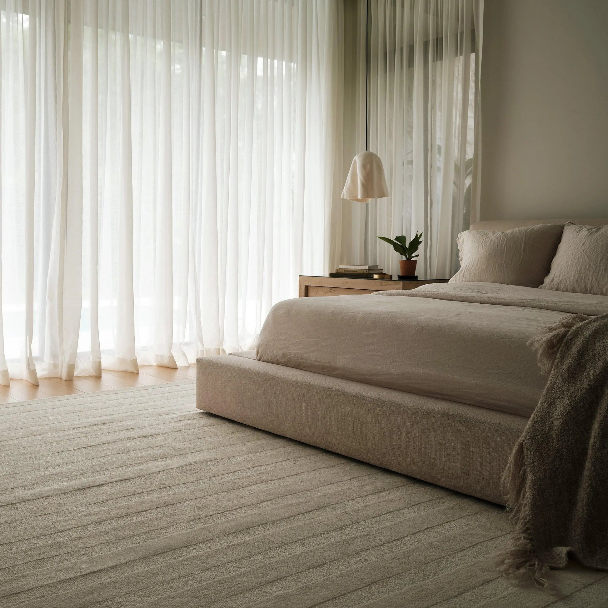Vestry Striped Wool Area Rug