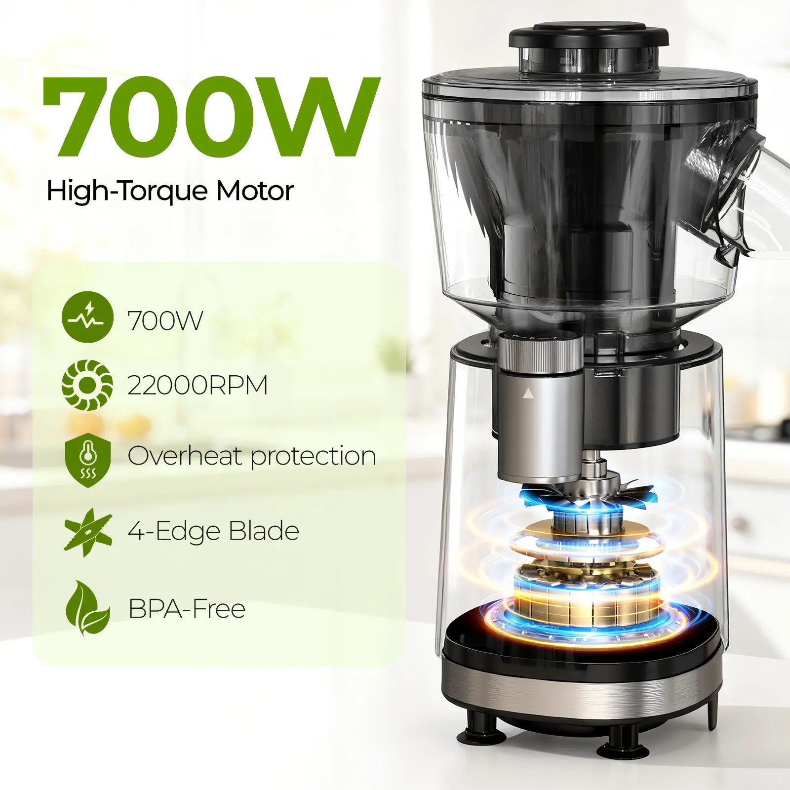 FEPPO 2-in-1 Snow Cone Machine and Smoothie Blender, 700W High-Power Shaved Ice and Slush Machine, Stainless Steel Blade, Healthy Frozen Drink Maker with Smoothie Recipes for Home and Summer Parties