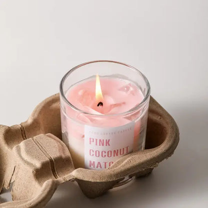 High-End Jarred Coffee Matcha Scented Candle, Home Fragrance, Natural Plant Extracts, Smokeless Soy Wax. Perfect for Birthday Parties, Valentine'S Day, Ramadan, Easter, Christmas, New Year, and as a Thoughtful Gift. Aroma