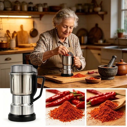 Multifunctional Electric Coffee and Spice Grinder - 300W Large Capacity with 2 Complimentary Knives, Ideal for Grinding Coffee Beans, Spices, Nuts, and Grains for Kitchen and Pantry Use