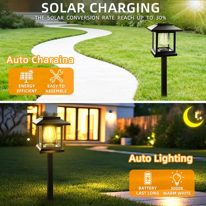 Elegant Solar Pathway Lights – Modern Luxury Design, Easy Installation, Auto On/Off, IP65 Waterproof, Perfect for Garden, Yard, Driveway & Backyard, Decorative Outdoor Solar Floor Lamps