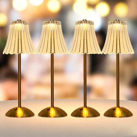LED Lights Bedroom Rechargeable Cordless Table Lamp, Touch Control Desk Lamp with Battery, 3 Color Dimmable LED Small Lamp for Bedroom Bedside Restaurant Kitchen Home Decor