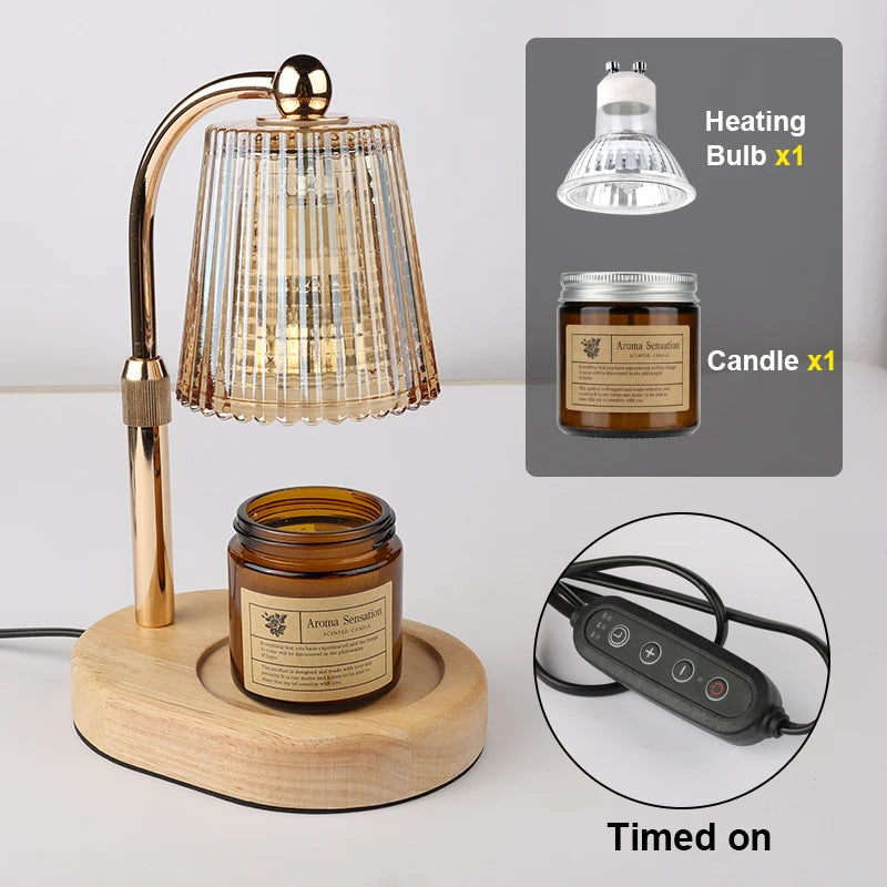 Transform Your Space with the 50W Dimmable Candle Warmer Lamp - Perfect for Cozy Bedrooms and Holiday Decor!
