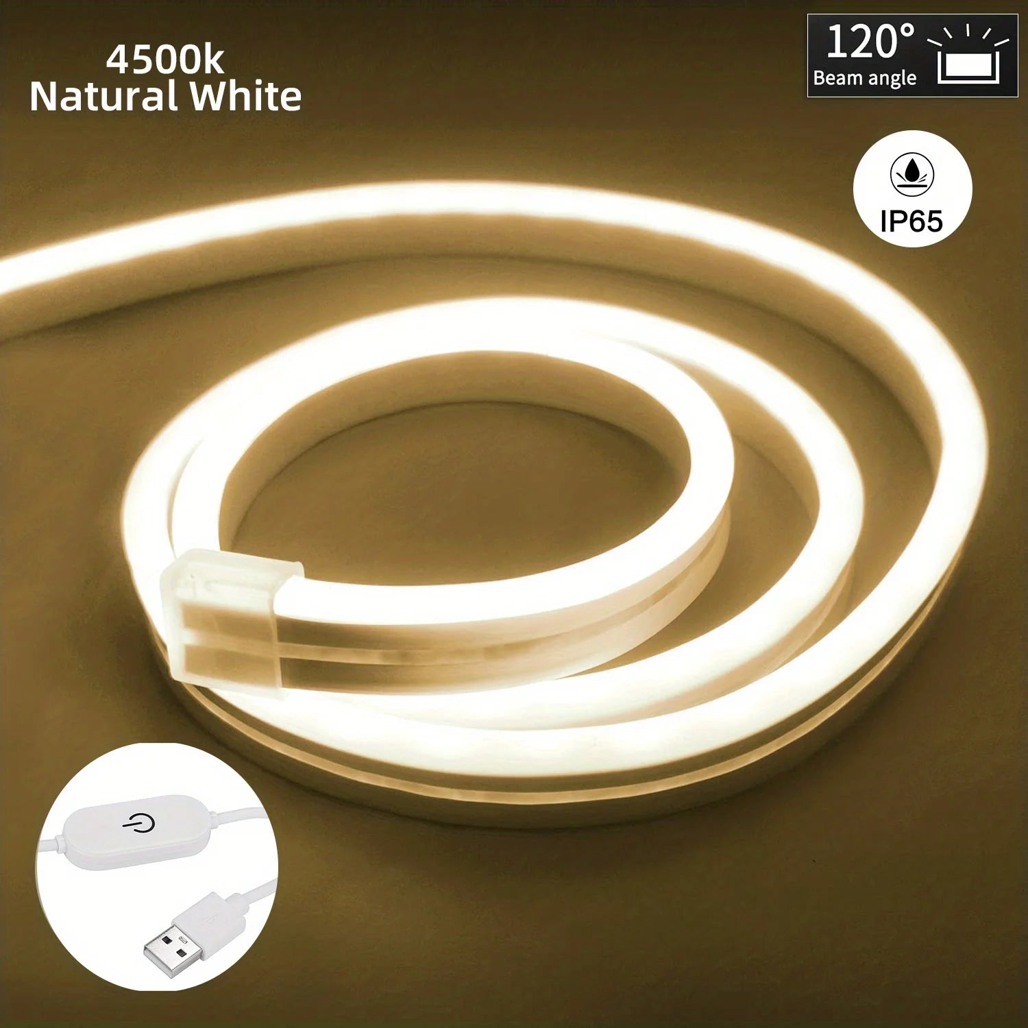 LED Strip Neon Light USB DC 5V Dimmable Touch Sensor Switch Flexible Silicone Neon Sign Tape Waterproof for Outdoor Room Decor