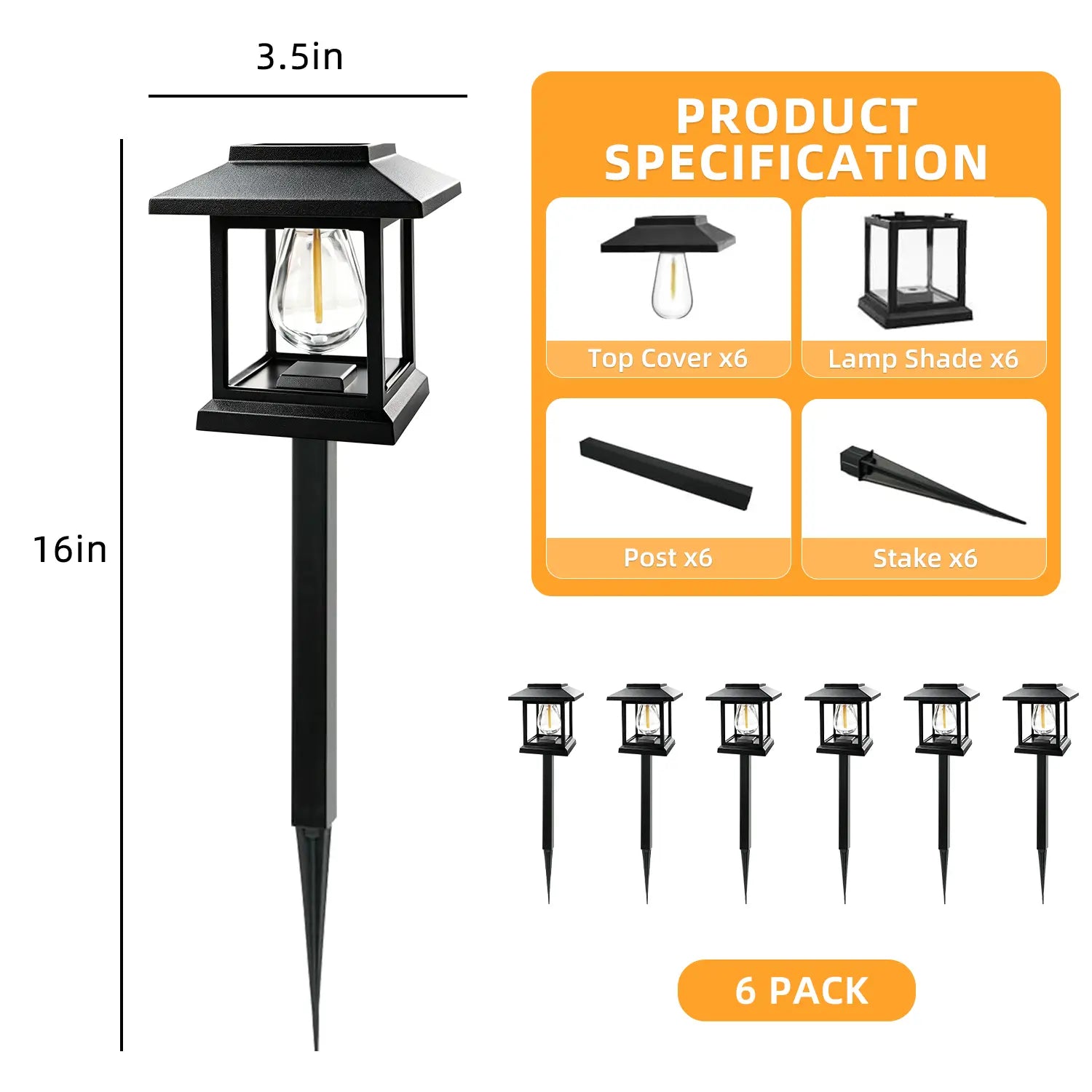 Elegant Solar Pathway Lights – Modern Luxury Design, Easy Installation, Auto On/Off, IP65 Waterproof, Perfect for Garden, Yard, Driveway & Backyard, Decorative Outdoor Solar Floor Lamps