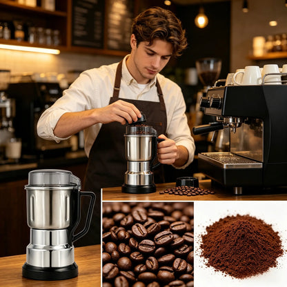 Multifunctional Electric Coffee and Spice Grinder - 300W Large Capacity with 2 Complimentary Knives, Ideal for Grinding Coffee Beans, Spices, Nuts, and Grains for Kitchen and Pantry Use