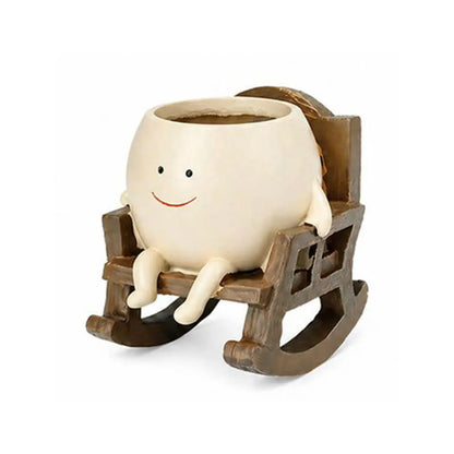 【Summer Wins】Cartoon Chair Design Resin Vases (1Pc/2Pcs/3Pcs) with Drain Hole, Whimsical Gifts, Funky Home Decor, Room Decor, Home Accessory, Desk Accessory for Office Desk #Summervibes