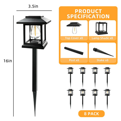 Elegant Solar Pathway Lights – Modern Luxury Design, Easy Installation, Auto On/Off, IP65 Waterproof, Perfect for Garden, Yard, Driveway & Backyard, Decorative Outdoor Solar Floor Lamps