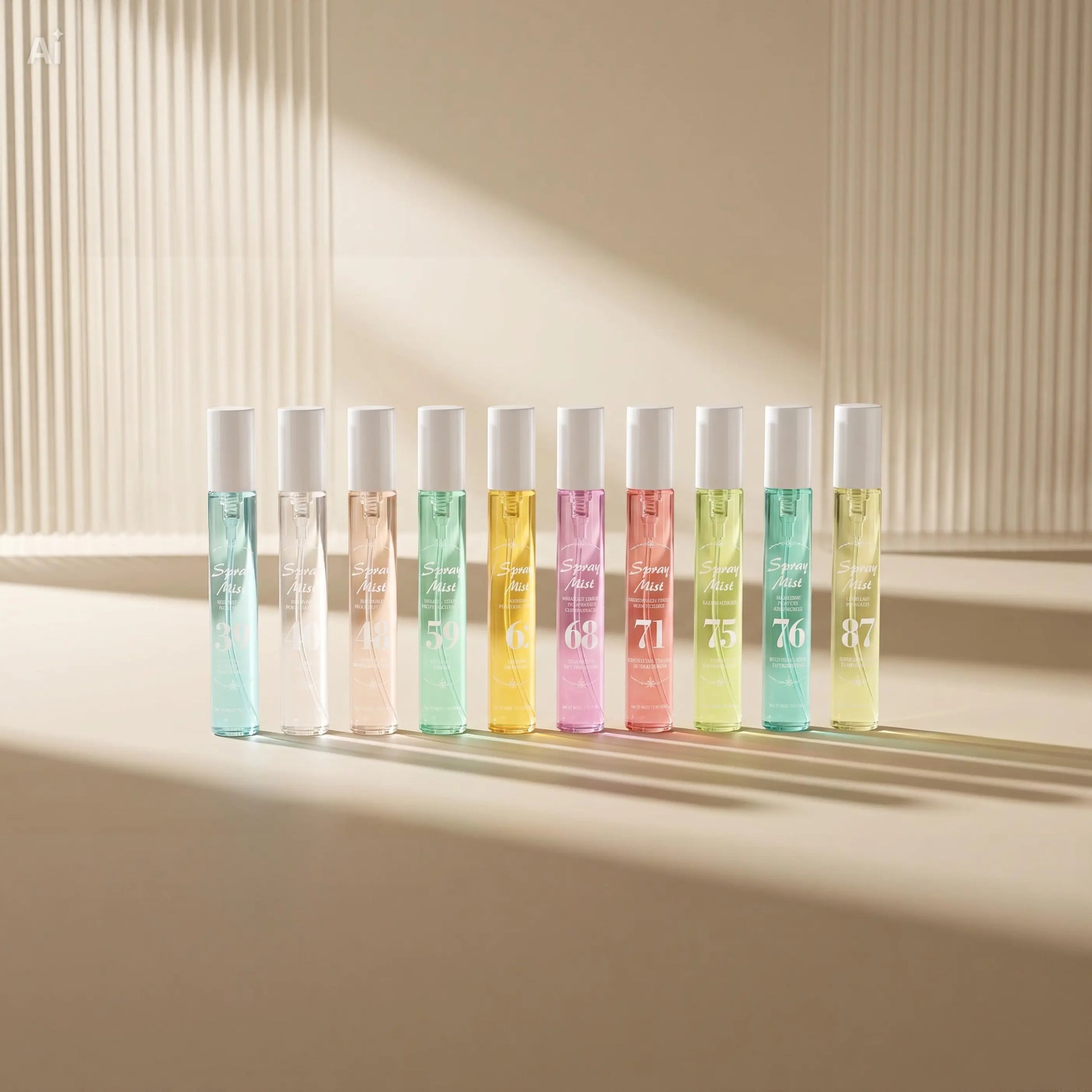 [DWN Lab] 10-Piece Brazilian Fresh Perfume Spray Set - Vanilla Caramel Amber Summer Gift for Women, Long-Lasting Formula