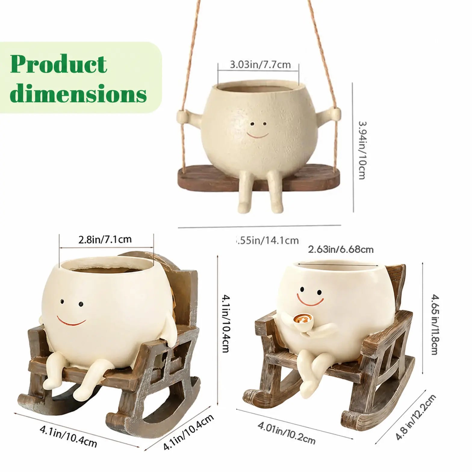 【Summer Wins】Cartoon Chair Design Resin Vases (1Pc/2Pcs/3Pcs) with Drain Hole, Whimsical Gifts, Funky Home Decor, Room Decor, Home Accessory, Desk Accessory for Office Desk #Summervibes