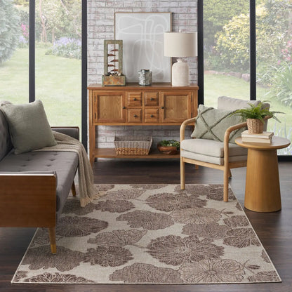 Nourison Garden Oasis Floral Flatweave Indoor Outdoor Rug