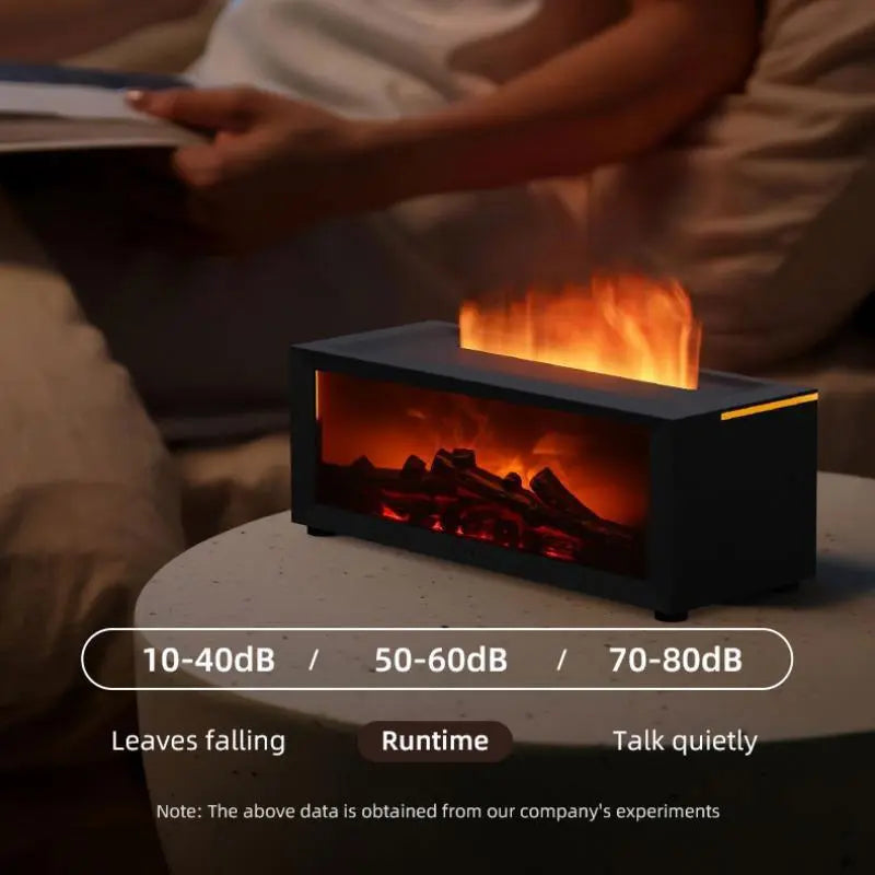 Simulation Fireplace Humidifier, 1 Count USB Powered Flame Diffuser Humidifier with Timer, Waterless Auto-Off Humidifier for Home Room Office, Home Desktop Humidifier, USB Humidifier Machine, Diffusers Humidifiers