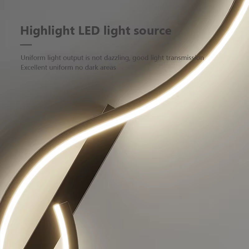Modern LED Wall Lamp Minimalist Led Light Bedroom Bedside Long Strip Wall Sconces Living Room Sofa Home Indoor Lighting Fixture