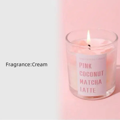 High-End Jarred Coffee Matcha Scented Candle, Home Fragrance, Natural Plant Extracts, Smokeless Soy Wax. Perfect for Birthday Parties, Valentine'S Day, Ramadan, Easter, Christmas, New Year, and as a Thoughtful Gift. Aroma