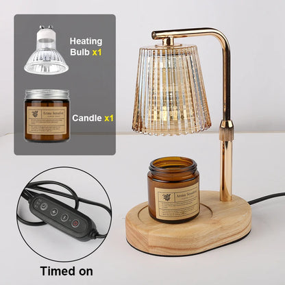 Transform Your Space with the 50W Dimmable Candle Warmer Lamp - Perfect for Cozy Bedrooms and Holiday Decor!