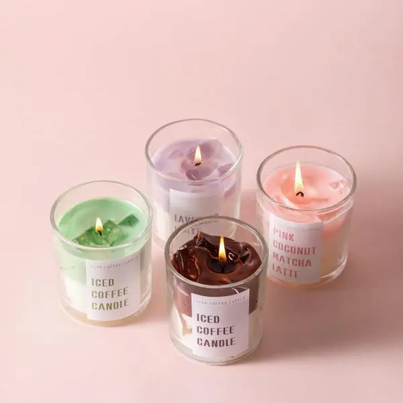 High-End Jarred Coffee Matcha Scented Candle, Home Fragrance, Natural Plant Extracts, Smokeless Soy Wax. Perfect for Birthday Parties, Valentine'S Day, Ramadan, Easter, Christmas, New Year, and as a Thoughtful Gift. Aroma