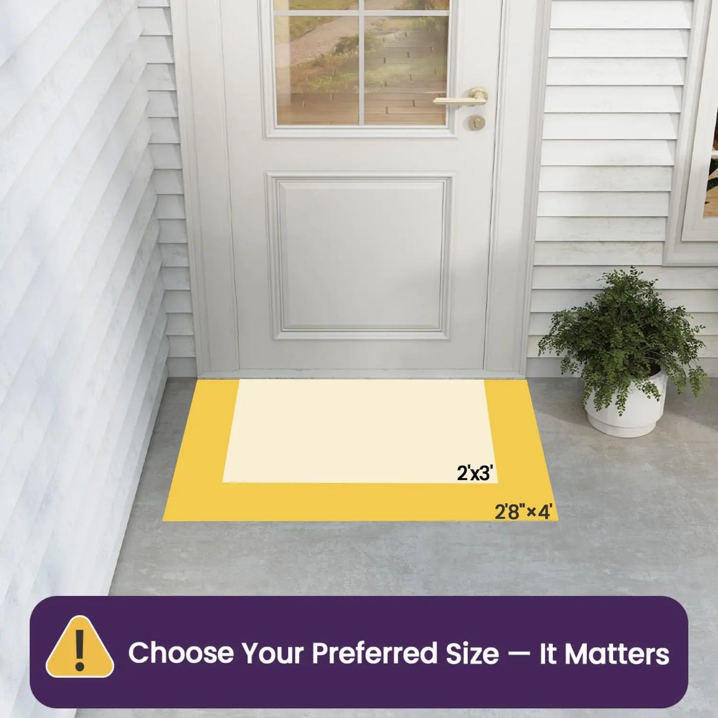 DEXI Front Door Mat outside Entrance Coir, 2X3 Heavy Duty Entry Tropical Plant Doormat, Non Slip Exterior Entryway Floor Dirt Trapper for Porch Patio, Green Monstera Leaves