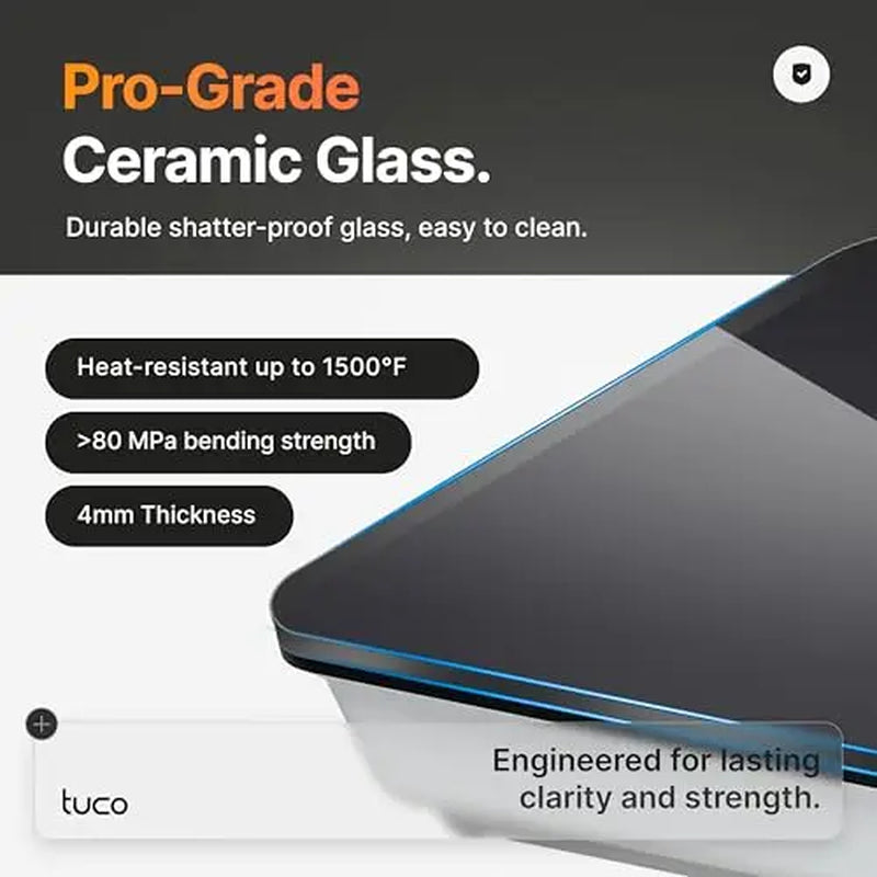 TUCO Induction Cooktop Burner - Portable Electric Stove with Shatter-Proof Ceramic Glass, LCD Touch Sensor, ETL Certified, 20 Cooking Modes, 1800 Watts