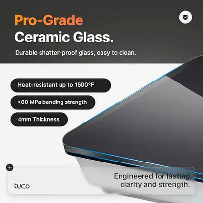TUCO Induction Cooktop Burner - Portable Electric Stove with Shatter-Proof Ceramic Glass, LCD Touch Sensor, ETL Certified, 20 Cooking Modes, 1800 Watts