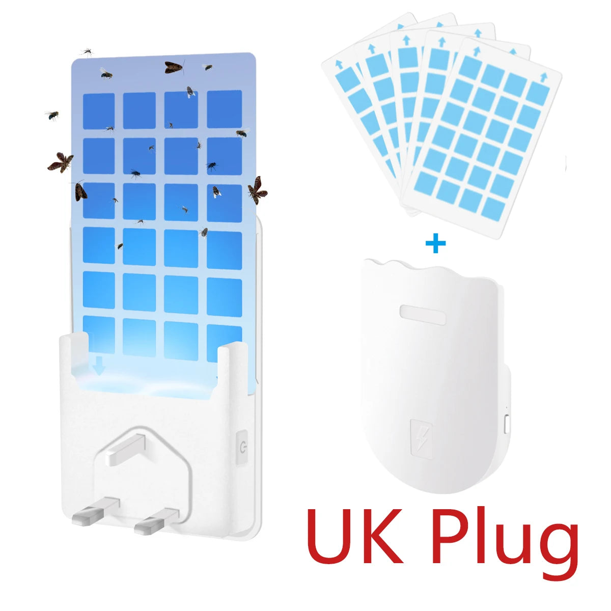 Adhesive Board Mosquito Killer Lamp, Indoor Non-Toxic Adhesive Trap, Multifunctional Flying Insect Trap with Small Night Light