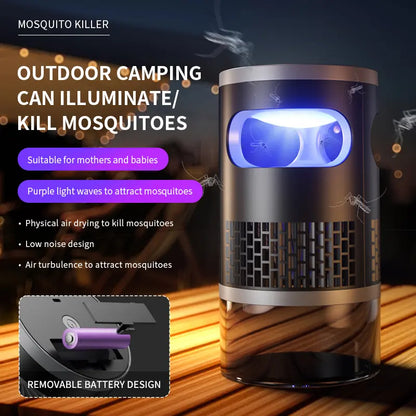 Indoor Insect Trap with Light and Suction Non Zapper Flying Bug Catcher for Mosquitoes Fruit Flies Gnats and Moths for Home Use
