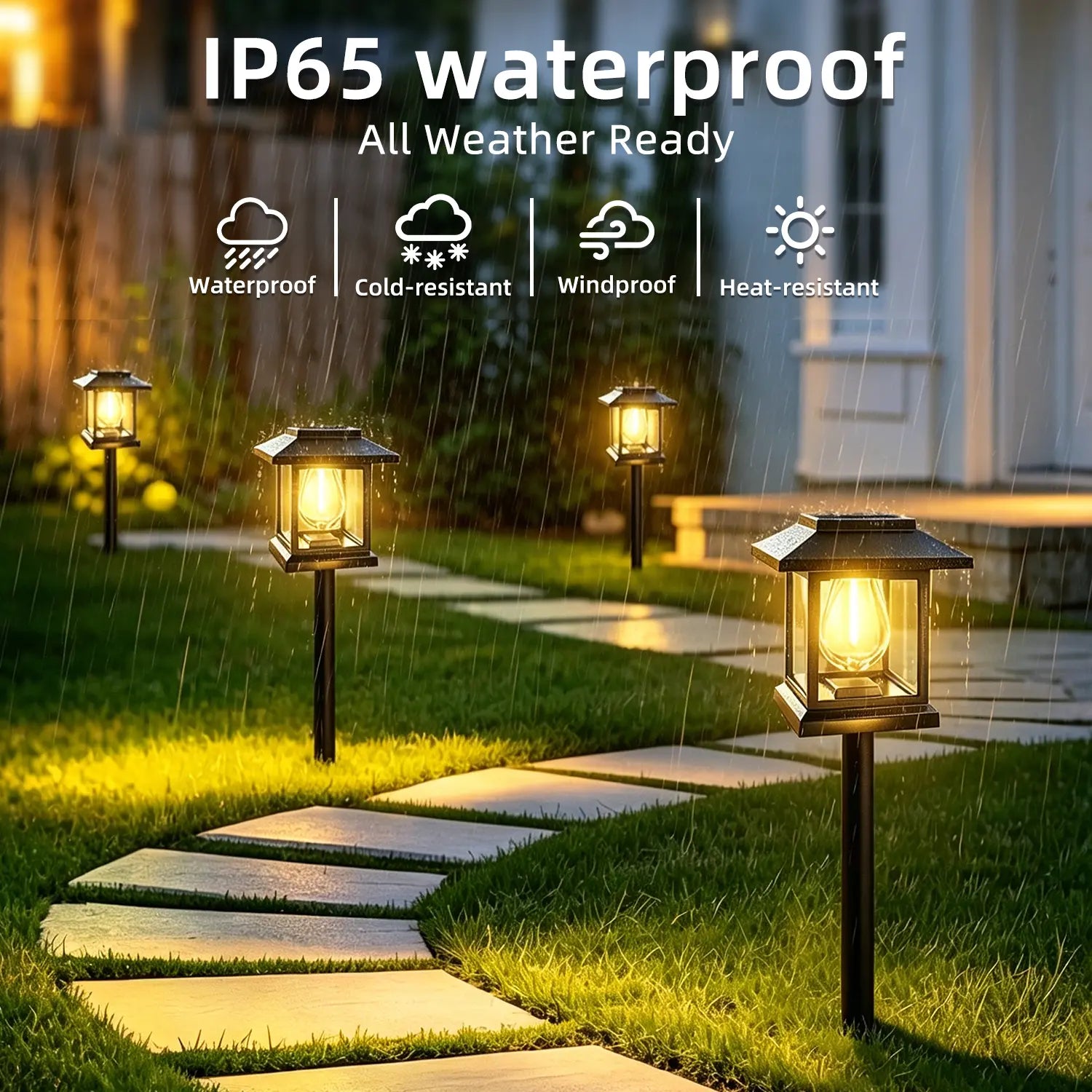 Elegant Solar Pathway Lights – Modern Luxury Design, Easy Installation, Auto On/Off, IP65 Waterproof, Perfect for Garden, Yard, Driveway & Backyard, Decorative Outdoor Solar Floor Lamps