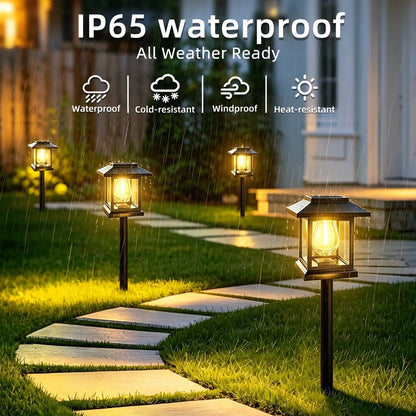 Elegant Solar Pathway Lights – Modern Luxury Design, Easy Installation, Auto On/Off, IP65 Waterproof, Perfect for Garden, Yard, Driveway & Backyard, Decorative Outdoor Solar Floor Lamps